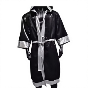 PROFIT SPORTS Robe de boxe jaune avec bordure argentée, respirante, séchage rapide, en polyester, confortable, pour entraînement, pour hommes adultes, toutes saisons - Product Image 3