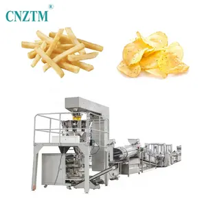 Tam otomatik patates cipsi makinesi patates kızartma makinesi ekipmanları patates cipsi üretim hattı üretici fiyat