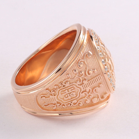 Benutzer definierte Männer Solid Siegelring Croissant Ring 18 Karat Gold Edelstahl Blank Alle Miami Chunky Ring für Damen Mädchen
