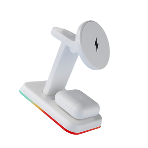 Nouveau Chargeur Magnétique Sans Fil <span class=keywords><strong>3</strong></span>-en-1 2026 avec Lumière Ambiante RGB et Support de Charge Rapide 15W pour <span class=keywords><strong>iPhone</strong></span> 17 16 15 - Product Image 1