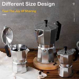 Cafetière Moka à <span class=keywords><strong>induction</strong></span> <span class=keywords><strong>italienne</strong></span> 12 tasses en aluminium pour expresso avec logo personnalisé - Product Image 5