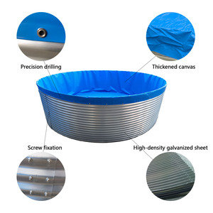 Tanque de Peces Plegable Circular para Acuicultura, Hecho de Lámina Galvanizada Reforzada y Material de PVC, para la <span class=keywords><strong>Especie</strong></span> Tilapia - Product Image 4