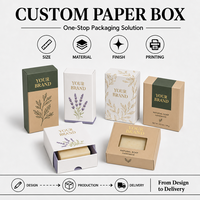 Boîtes d'emballage personnalisées en kraft faites à la main pour vernis à ongles, huiles, beurres corporels compostables avec fenêtre gaufrée, emballage en vrac pour savons