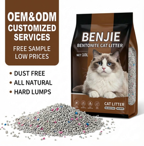 Großhandel Fabrik OEM / ODM Natürliche Stark Klumpende Kugelförmige Bentonit-Katzenstreu Grau 10L Staubfrei Geruchsneutralisierer Hochwertig - Product Image 1