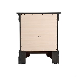 Black Nightstand With Two <b>Drawers</b> <b>For</b> Bedroom <b>Storage</b> - Product Image 5
