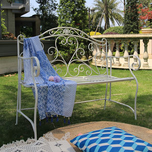 Banc de jardin européen pliable antirouille en <span class=keywords><strong>fer</strong></span> <span class=keywords><strong>forgé</strong></span> Antique, banc de jardin en métal, Offre Spéciale - Product Image 5