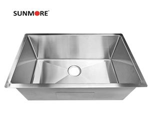 อ่างล้างจานสเตนเลสสตีลพรีเมียมแบบเดี่ยวและแบบคู่ ทำด้วยมือ ทรงลึก ติดตั้งใต้เคาน์เตอร์หรือแบบวางบนเคาน์เตอร์ สำหรับห้องครัวสมัยใหม่ - Product Image 1