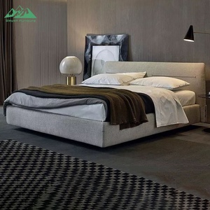 Tempat Tidur Modern Sederhana Gaya Nordik dengan Detail Tufted, Ukuran King Size, Tempat Tidur Anak Laki-laki, Tempat Tidur Pijat, Cocok untuk Apartemen Kecil - Product Image 6