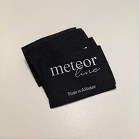 Étiquette tissée en coton de presse à chaud personnalisée étiquette tissée à repasser sur étiquette coudre sur patch étiquettes tissées pour vêtements à l'intérieur du patch pli