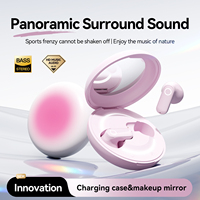 Écouteurs sans fil intra-auriculaires M162 TWS avec miroir de maquillage, son spatial 720, appels HD, réduction de bruit ENC, casque basse fréquence V6.0
