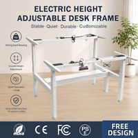 Bureau électrique réglable en hauteur certifié CE RoHS pour entreprise, cadre de bureau ergonomique et écologique