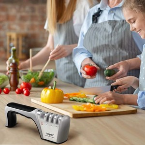 Kit <span class=keywords><strong>Profesional</strong></span> de <span class=keywords><strong>Afilador</strong></span> de Cuchillos de Cerámica Ecológico Antideslizante de 4 Ranuras con Múltiples Granos, Sistema de Afilado Manual Chef's <span class=keywords><strong>Choice</strong></span> - Product Image 5