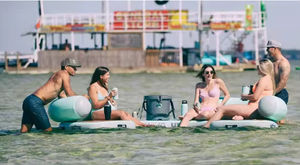 Ventes Flash : Île Flottante Gonflable pour Piscine, Quai <span class=keywords><strong>de</strong></span> Loisirs Aquatique Gonflable, Chaise Flottante pour Plusieurs Personnes - Product Image 6