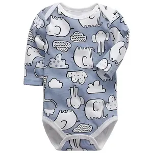 China Factory Supply Hot Koop Zachte 100% Katoen Leuke Cartoon Winter Romper Baby Kleding