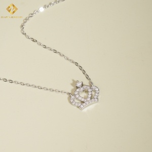 Hot Sale Moissanite Silver Gold Plated Sterling Silver Hip Hop <b>Iced</b> <b>Out</b> Necklace with Pendant Charm for Wedding Engagement - Product Image 4