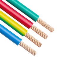Fil électrique isolé en PVC à âme en cuivre, câble électrique flexible à un seul conducteur pour le câblage domestique