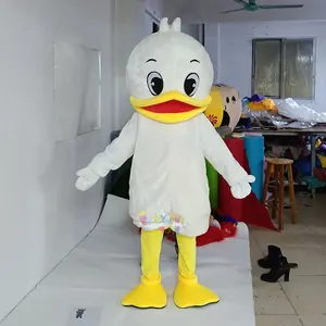 Costume della mascotte dell'anatra degli adulti del CE più venduto Costume della mascotte dell'anatra bianca delle pozzanghere per la festa