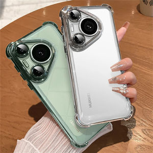 Placage de luxe antichoc armure étui transparent pour Huawei P70 <span class=keywords><strong>Pro</strong></span> Mate60 50 40 Magic6 5 4 <span class=keywords><strong>Pro</strong></span> quatre coins caméra verre - Product Image 1
