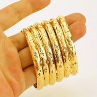 Bracelet populaire transfrontalier en cuivre plaqué or 24K pour hommes et femmes, bijoux de mariage pour femmes européennes et américaines de Dubaï