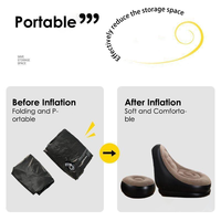 Fauteuil Gonflable et Canapé Gonflable Paresseux avec Pompe Gratuite et Repose-Pieds