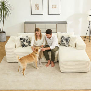 Ensemble de canapés modulaires sans os, style moderne et luxueux, <span class=keywords><strong>canapé</strong></span>-<span class=keywords><strong>lit</strong></span> nuage, en forme de L, convertible, meubles de salon - Product Image 1