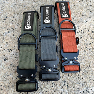 Collar de Perro Personalizado, Ajustable, Resistente, Táctico, con Asa, Hebilla Cobra, Liberación Rápida con una Mano - Product Image 1