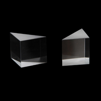 Kaca Optik 30*30*30Mm Kustom Bk7 K9 90 45 Derajat Cahaya Reflektif Sudut Kanan Prisma dengan Lapisan Anti-refleksi