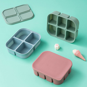 Eco-Friendly Freezer Storage Tray for Baby Food Soft <b>Silicone</b> Ice Cube Mold Food Grade Supplement Mold Ice Mold Trays - Product Image 4