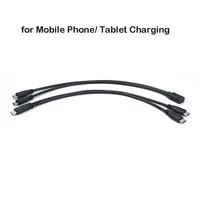 Kabel Splitter USB Type C Y 1 Female ke 2 Male, Kabel Ekstensi PC Ponsel Tablet, Adaptor Daya 15W 3A, Kabel Pengisi Daya