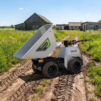 Promotion : Mini-dumper électrique compact Rhinoceros 500 kg avec chargeur frontal, batterie au lithium, godet de 0,28 m³ haute efficacité