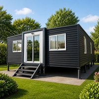 Maison conteneur pliable extensible moderne et résistante aux intempéries, maison modulaire préfabriquée, cabane mobile portable pour ADU de jardin