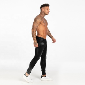 <span class=keywords><strong>Jeans</strong></span> da uomo Dropship Non strappati <span class=keywords><strong>Slim</strong></span> Fit Skinny Denim consumati <span class=keywords><strong>Jeans</strong></span> da uomo <span class=keywords><strong>Super</strong></span> Shredz Jens per uomo - Product Image 5
