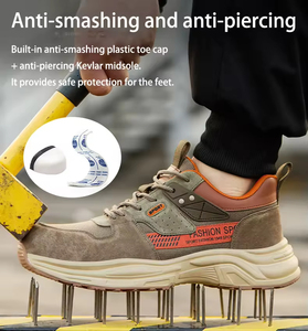 Chaussures de course tout-terrain de haute qualité pour hommes, pour la randonnée en montagne, protection de la cheville, tige en microfibre respirante, toutes saisons - Product Image 4