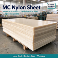 Plaque en polyamide PA6 MC Nylon coulée pour plaques d'usure, garnitures et engrenages usinés CNC avec dimensions personnalisées