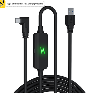 สายชาร์จ USB Type-C แบบถัก 5 เมตร ความเร็ว 5Gbps ป้องกันสัญญาณรบกวนด้วย PVC Jacket-MWM <span class=keywords><strong>VR009</strong></span> ได้รับการรับรองมาตรฐาน CE/FCC สำหรับคอมพิวเตอร์ ชุดหูฟัง VR และอื่นๆ - Product Image 1