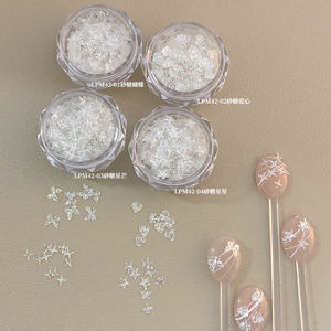 Nouveau brillant Nail Art paillettes bricolage paillettes étoile coeur papillon blanc ongles <span class=keywords><strong>manucure</strong></span> paillettes - Product Image 4