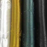 Tissu Jacquard Satiné 100% Polyester à Motif Feuille, Largeur 140-150cm, Tissé, Motif Botanique, pour Robe Femme et Abaya - Vente en Gros OEM DSL