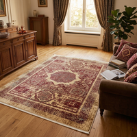 Tapis de style persan vintage avec envers antidérapant en coton, tapis de luxe ultra-doux de 11 mm tissé à la machine pour salon et chambre à coucher