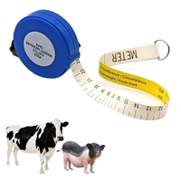Ruban à mesurer bleu Animal avec anneau de traction en acier inoxydable et marquages précis