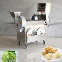 Automatische multifunctionele groentesnijmachine voor het snijden, diceren en raspen van aardappelen, uien en wortelen voor voedselverwerkingsfabrieken