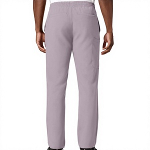 Tenues d'infirmiers pour hommes, couleur lavande, avec logo personnalisé, respirantes, confortables, sans couture, tricotées, 100% polyester, pour hôpital - Product Image 4