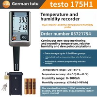 Termometer plastik ABS presisi tinggi, Testo174T/174H rantai dingin farmasi perekam kelembaban suhu untuk transportasi