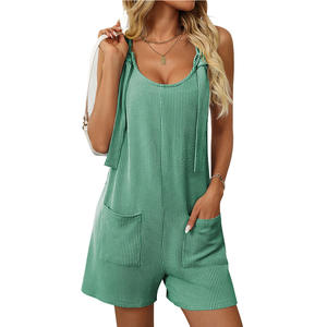 Monos Midi de Punto Trenzado, Casuales, Modernos y Dulces para Verano, Unisex, Estilo Europeo y Americano, Personalizados, Holgados, Sin Mangas, Lisos - Product Image 5