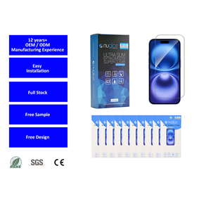 Protector de Pantalla de Vidrio Templado Nuglas 9H 2.5D HD Transparente Antirrayas para <span class=keywords><strong>iPhone</strong></span> 17 Pro Max - Product Image 3