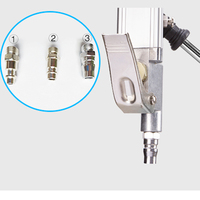 Manomètre de gonflage de pneus en alliage d'aluminium robuste avec raccord NPT 1/4\" et tuyau en caoutchouc pour le marché européen