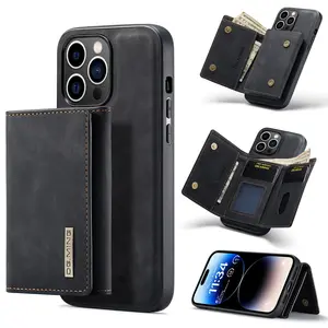 2023 New Arrival Đối với iPhone 15 trường hợp PU Cover quay lại cho Iphone trường hợp Belt Clip bao bì