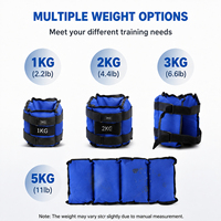 Sac de sable pour cheville et poignet en tissu Oxford avec logo personnalisé, 2 kg, réglable, durable, avec fermeture éclair, pour la salle de sport et l'entraînement physique