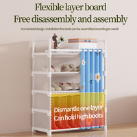 Étagère à chaussures en métal détachable à 4/5 niveaux, avec housse en tissu anti-poussière, antirouille, organisateur Zapatera pour sacs et outils