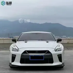 Kit de carrosserie pour Nissan GTR 35 upgrade Pare-chocs avant Lèvre arrière Capot moteur Phares à LED Face avant Kit de carrosserie