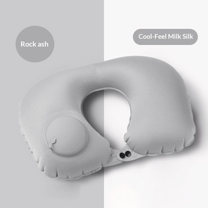 Cuscino <span class=keywords><strong>da</strong></span> viaggio gonfiabile a forma di U <span class=keywords><strong>in</strong></span> TPU effetto seta, portatile, pieghevole e leggero per esterni - Product Image 6